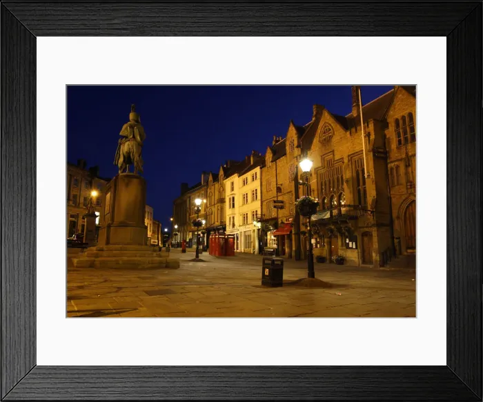 Framed Print : Market place at night, Durham Framed Print : Market place at night, Durham