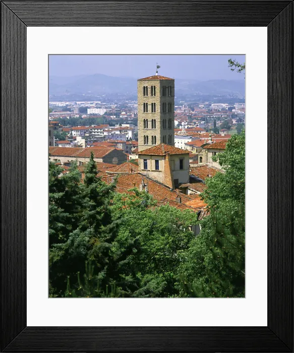 Framed Print : View of the tower of Santa Maria Campanile, Arezzo, Tuscany, Italy Framed Print : View of the tower of Santa Maria Campanile, Arezzo, Tuscany, Italy