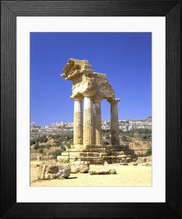 Framed Print : Temple of Dioscuri, Agrigento, Sicily, Italy Framed Print : Temple of Dioscuri, Agrigento, Sicily, Italy
