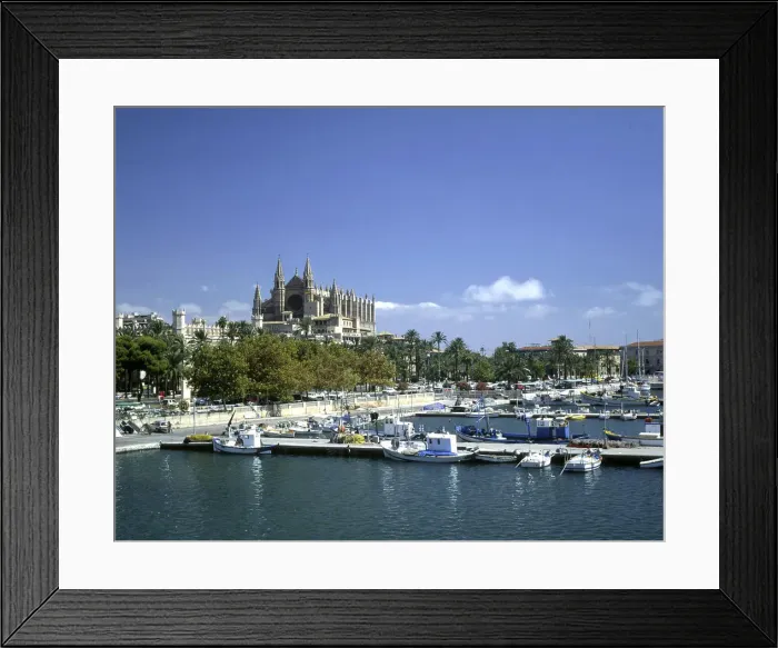 Framed Print : Palma Cathedral & Harbour, Majorca, Spain Framed Print : Palma Cathedral & Harbour, Majorca, Spain