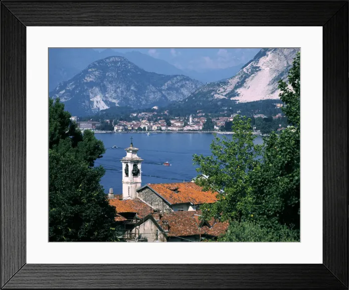 Framed Print : Lake Maggiore, Isola Bella Baveno in background, Italy Framed Print : Lake Maggiore, Isola Bella Baveno in background, Italy
