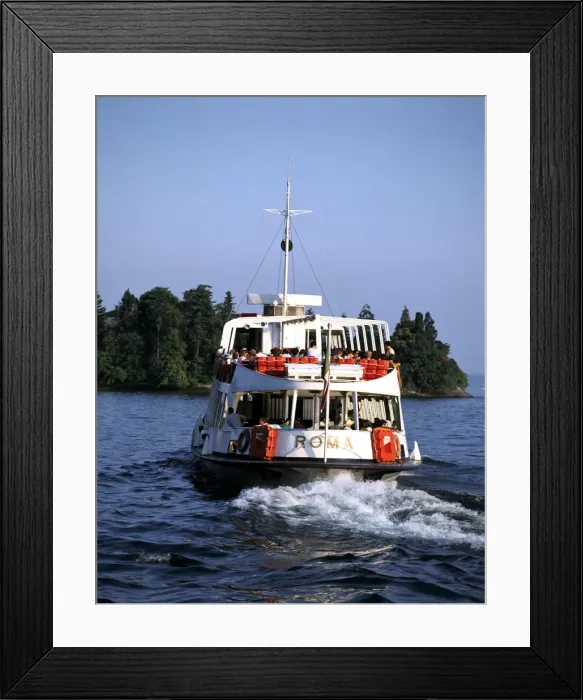Framed Print : Ferry Roma, Lake Maggiore, Italy Framed Print : Ferry Roma, Lake Maggiore, Italy