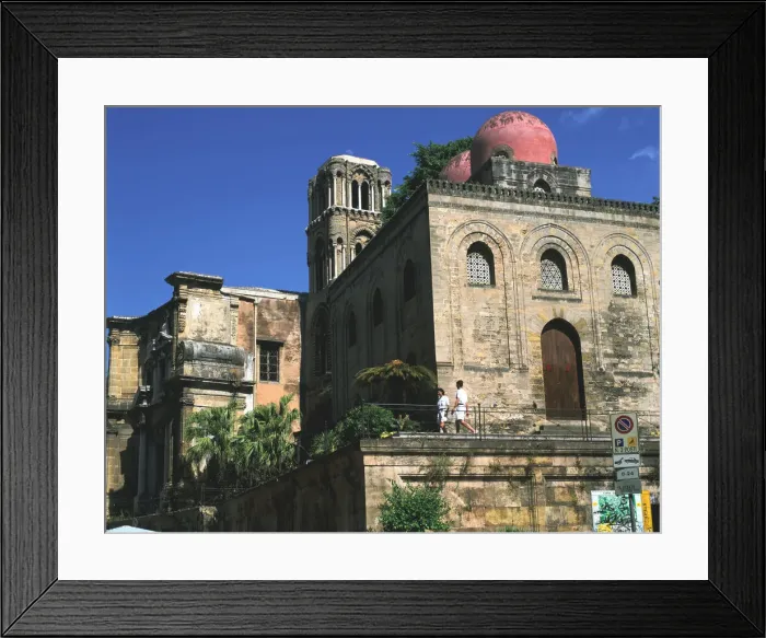 Framed Print : San Cataldo and Martorana churches, Palermo, Sicily, Italy Framed Print : San Cataldo and Martorana churches, Palermo, Sicily, Italy