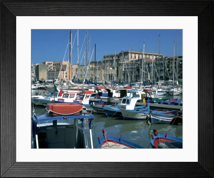 Framed Print : Boats, The Old Fort, La Cala, Palermo, Sicily, Italy Framed Print : Boats, The Old Fort, La Cala, Palermo, Sicily, Italy