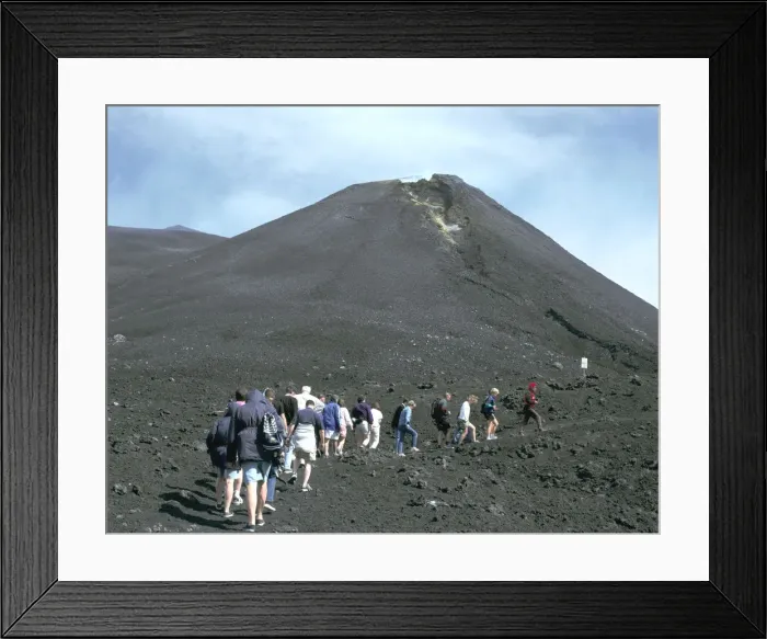 Framed Print : Guided tour to lava fields, Mount Etna, Sicily, Italy Framed Print : Guided tour to lava fields, Mount Etna, Sicily, Italy