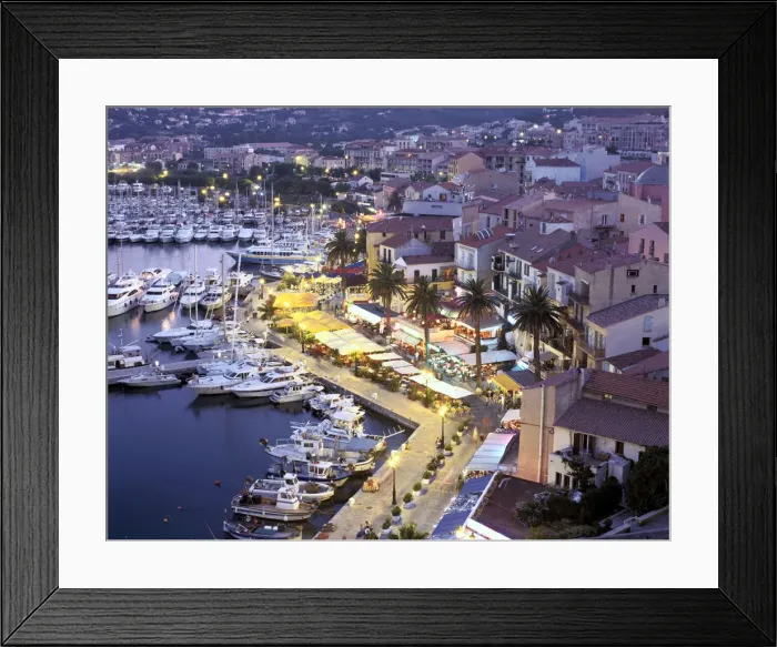 Framed Print : Old port from the Citadel, Calvi, Corsica, France Framed Print : Old port from the Citadel, Calvi, Corsica, France