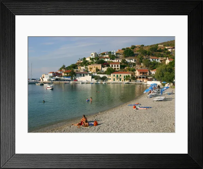 Framed Print : Beach, Assos, Kefalonia, Greece Framed Print : Beach, Assos, Kefalonia, Greece