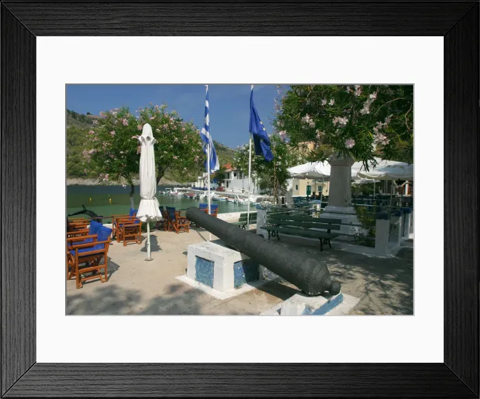 Framed Print : Waterfront, Assos, Kefalonia, Greece Framed Print : Waterfront, Assos, Kefalonia, Greece