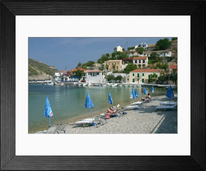 Framed Print : Beach, Assos, Kefalonia, Greece Framed Print : Beach, Assos, Kefalonia, Greece