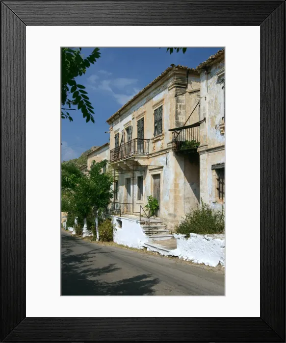 Framed Print : Street, Assos, Kefalonia, Greece Framed Print : Street, Assos, Kefalonia, Greece
