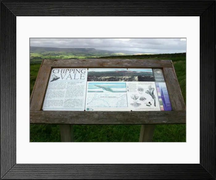 Framed Print : Information board, Chipping Vale, Lancashire Framed Print : Information board, Chipping Vale, Lancashire