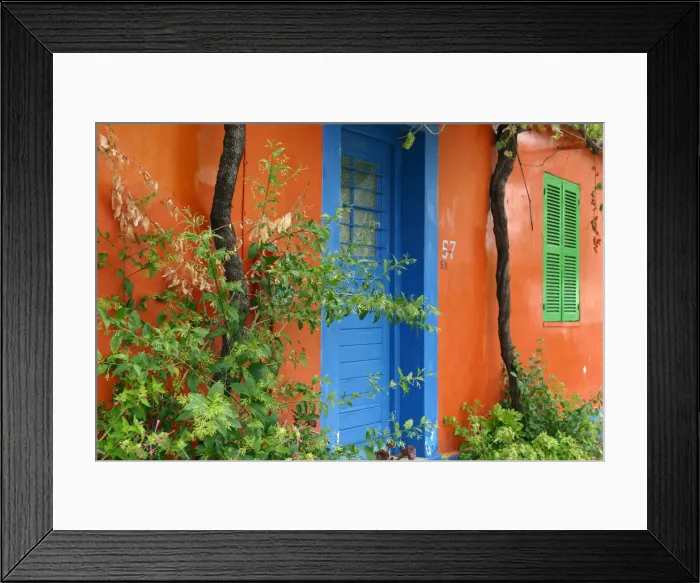 Framed Print : Colourful House, Assos, Kefalonia, Greece Framed Print : Colourful House, Assos, Kefalonia, Greece