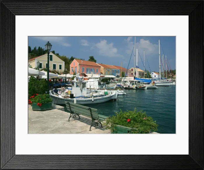 Framed Print : Fiskardo harbour, Kefalonia, Greece Framed Print : Fiskardo harbour, Kefalonia, Greece