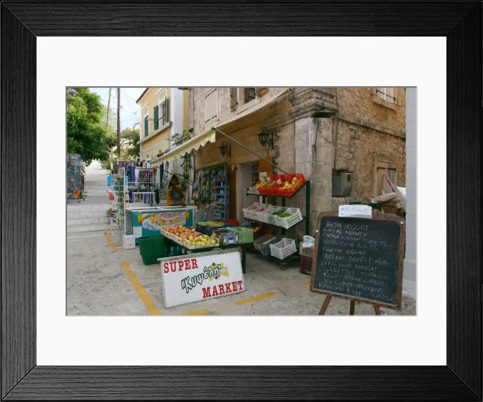 Framed Print : Shop, Fiskardo, Kefalonia, Greece Framed Print : Shop, Fiskardo, Kefalonia, Greece