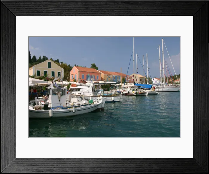 Framed Print : Fiskardo harbour, Kefalonia, Greece Framed Print : Fiskardo harbour, Kefalonia, Greece