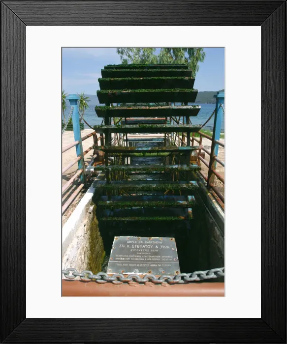 Framed Print : Water wheel, Karavomilos Lake, Kefalonia, Greece Framed Print : Water wheel, Karavomilos Lake, Kefalonia, Greece