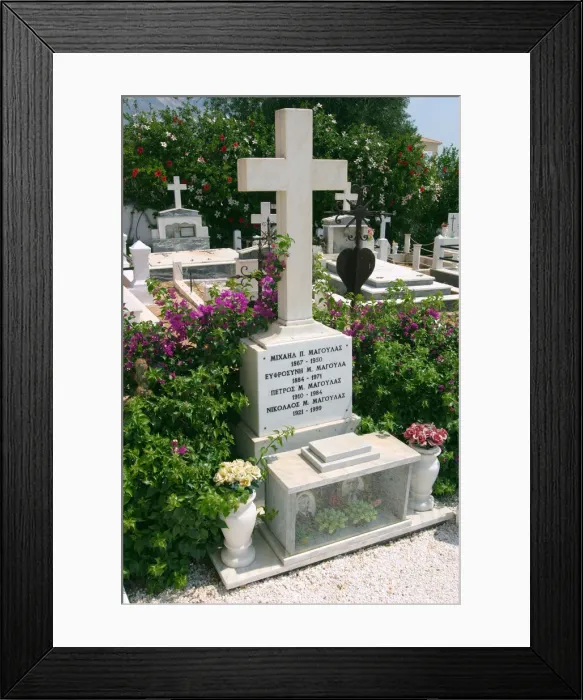 Framed Print : Graveyard of Karavados Church, Kefalonia, Greece Framed Print : Graveyard of Karavados Church, Kefalonia, Greece