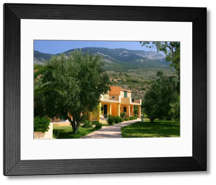 Framed Print : Holiday apartments, Lourdas, Kefalonia, Greece Framed Print : Holiday apartments, Lourdas, Kefalonia, Greece