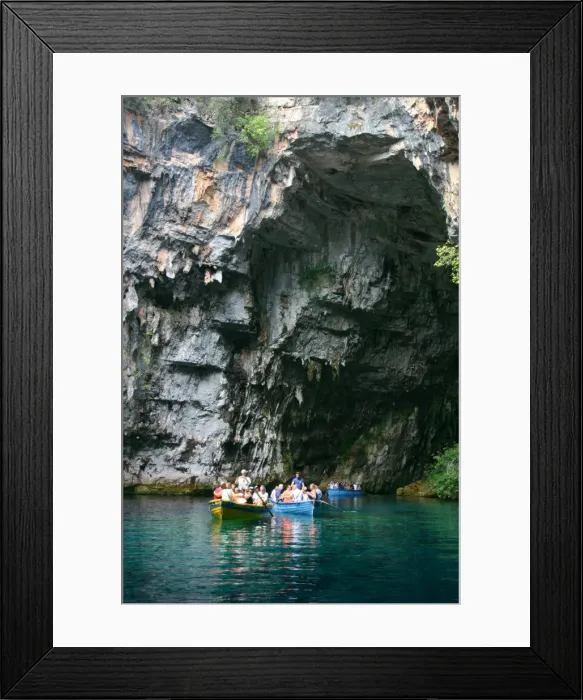 Framed Print : Tourist boat trip, Melissani Lake, Kefalonia, Greece Framed Print : Tourist boat trip, Melissani Lake, Kefalonia, Greece