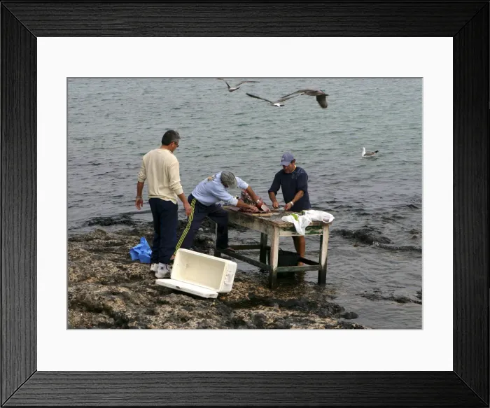 Framed Print : Cleaning Fish, Corralejo, Fuerteventura, Canary Islands Framed Print : Cleaning Fish, Corralejo, Fuerteventura, Canary Islands