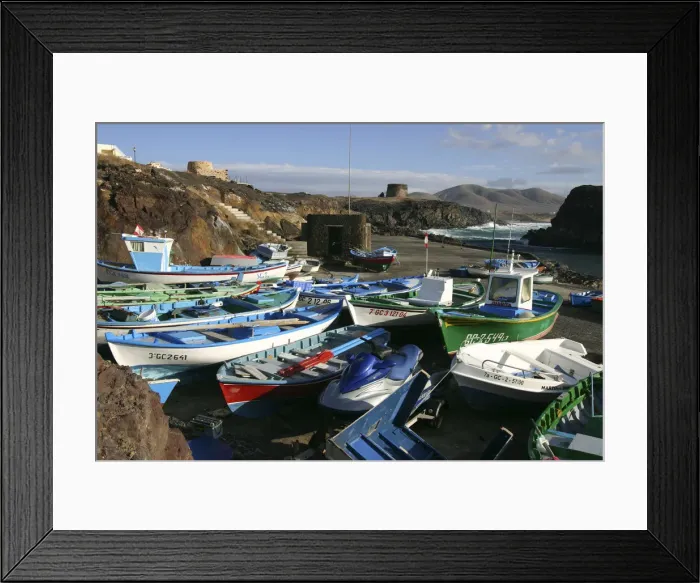 Framed Print : Fishing Boats, El Cotillo, Fuerteventura, Canary Islands Framed Print : Fishing Boats, El Cotillo, Fuerteventura, Canary Islands