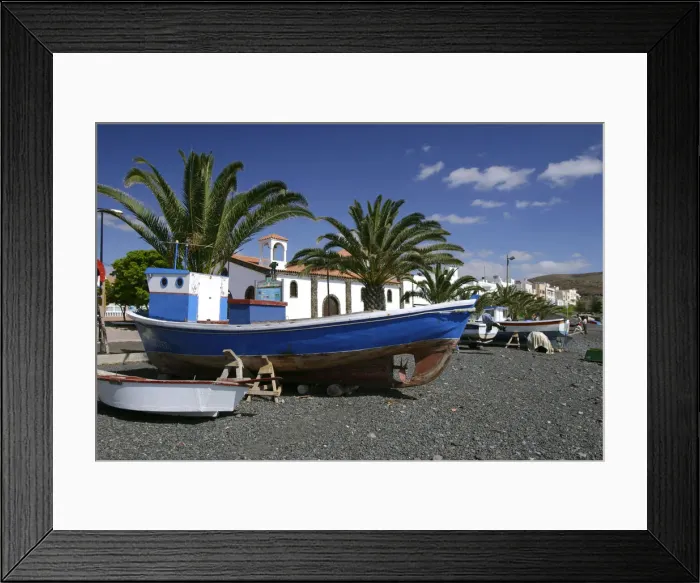 Framed Print : Fishing Boats, La Lajita, Fuerteventura, Canary Islands Framed Print : Fishing Boats, La Lajita, Fuerteventura, Canary Islands