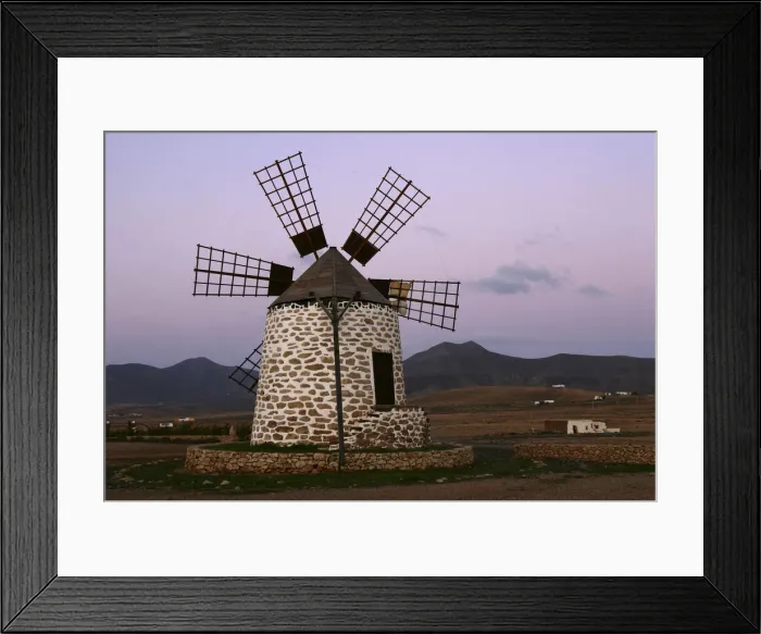 Framed Print : Windmill near Tefia, Fuerteventura, Canary Islands