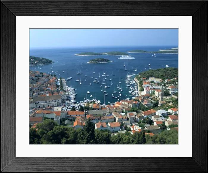 Framed Print : Hvar town and harbour, Croatia Framed Print : Hvar town and harbour, Croatia