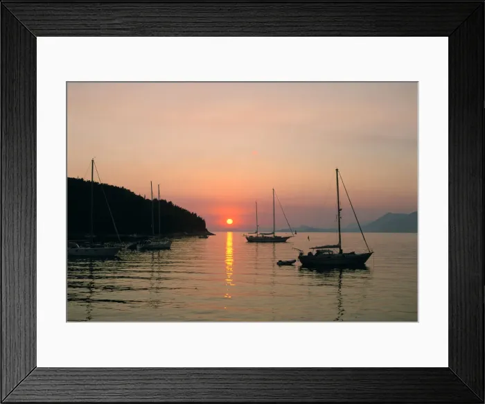 Framed Print : Sunset, Cavtat, Croatia Framed Print : Sunset, Cavtat, Croatia