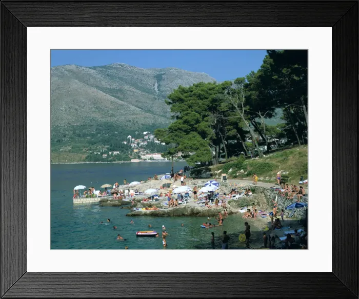Framed Print : Rocky beach, Cavtat, Croatia Framed Print : Rocky beach, Cavtat, Croatia