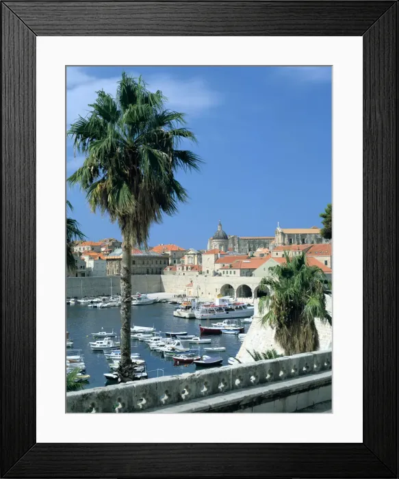 Framed Print : Old harbour, Dubrovnik, Croatia Framed Print : Old harbour, Dubrovnik, Croatia