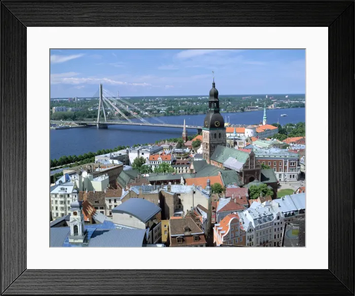 Framed Print : The view from St Peters spire, Riga, Latvia Framed Print : The view from St Peters spire, Riga, Latvia