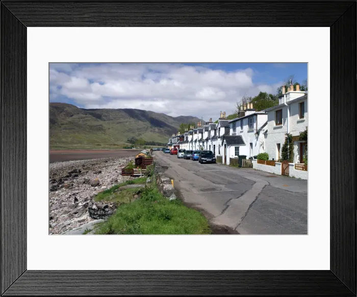 Framed Print : Row of cottages, Applecross Peninsula, Highland, Scotland Framed Print : Row of cottages, Applecross Peninsula, Highland, Scotland