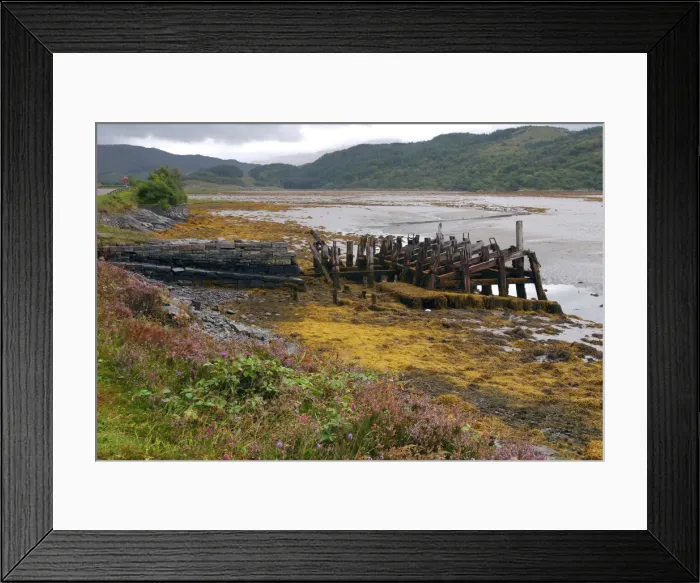 Framed Print : Derelict jetty near Glenuig, Highland, Scotland Framed Print : Derelict jetty near Glenuig, Highland, Scotland
