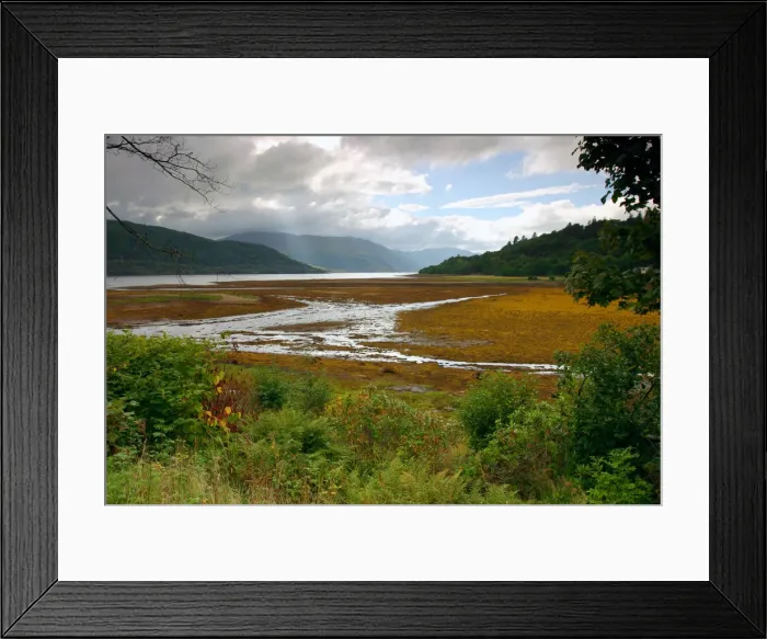 Framed Print : Loch Sunart from Strontian, Highland, Scotland Framed Print : Loch Sunart from Strontian, Highland, Scotland