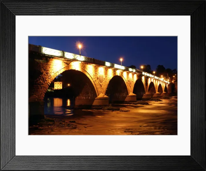Framed Print : Old Bridge at night, Perth, Scotland Framed Print : Old Bridge at night, Perth, Scotland