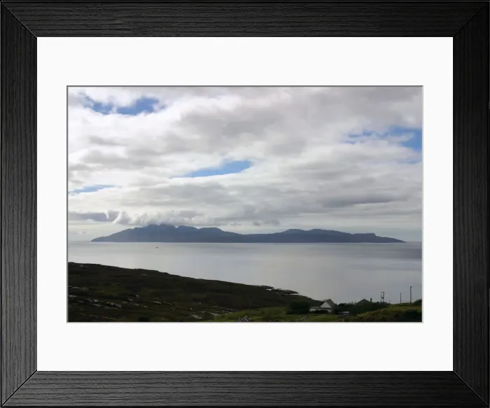 Framed Print : The island of Rum from Skye, Highland, Scotland