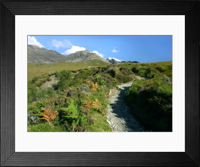 Framed Print : Path from Glen Brittle to Sgurr Alasdair, Cuillin Hills, Isle of Skye, Highland, Scotland Framed Print : Path from Glen Brittle to Sgurr Alasdair, Cuillin Hills, Isle of Skye, Highland, Scotland