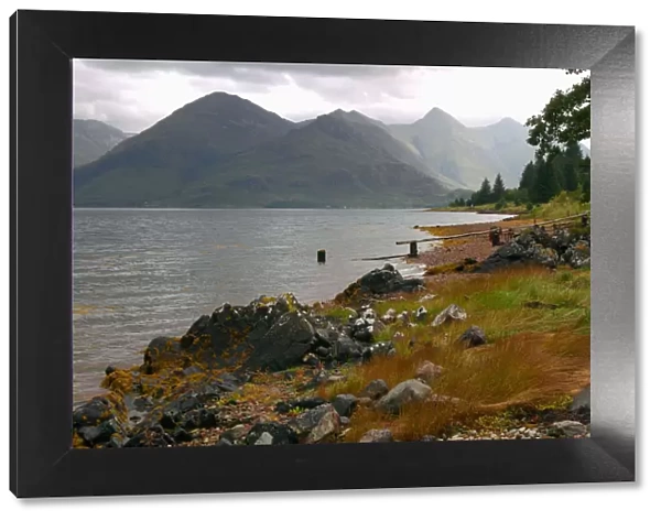 The Five Sisters of Kintail from across Loch Duich, Highland, Scotland