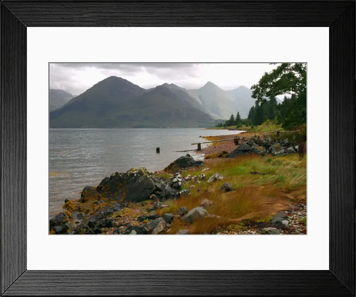 Framed Print : The Five Sisters of Kintail from across Loch Duich, Highland, Scotland Framed Print : The Five Sisters of Kintail from across Loch Duich, Highland, Scotland