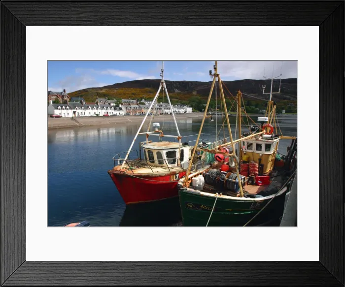 Framed Print : Fishing boats, Ullapool harbour, Highland, Scotland Framed Print : Fishing boats, Ullapool harbour, Highland, Scotland