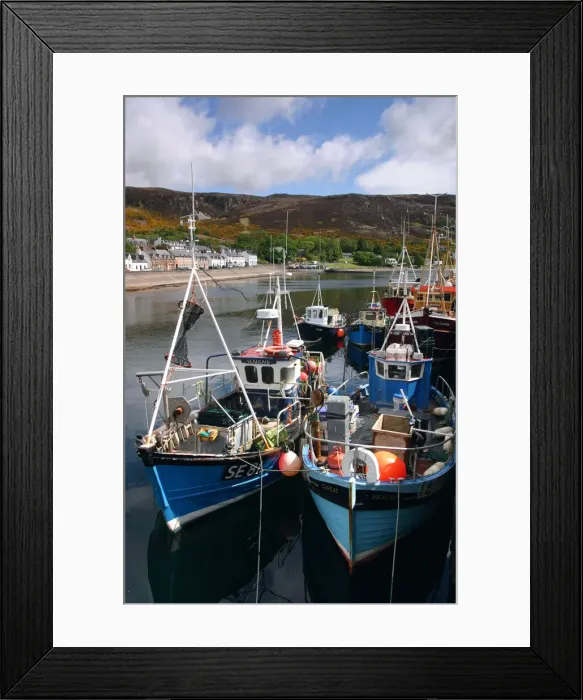 Framed Print : Fishing boats, Ullapool harbour, Highland, Scotland Framed Print : Fishing boats, Ullapool harbour, Highland, Scotland
