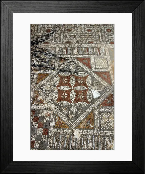 Framed Print : Mosaic floor, ruins of the Basilica of Ayia Trias, Famagusta, North Cyprus Framed Print : Mosaic floor, ruins of the Basilica of Ayia Trias, Famagusta, North Cyprus