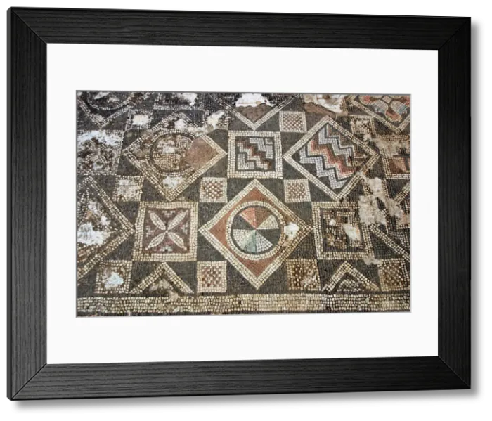 Framed Print : Mosaic floor, ruins of the Basilica of Ayia Trias, Famagusta, North Cyprus Framed Print : Mosaic floor, ruins of the Basilica of Ayia Trias, Famagusta, North Cyprus