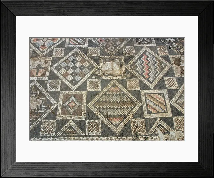 Framed Print : Mosaic floor, ruins of the Basilica of Ayia Trias, Famagusta, North Cyprus Framed Print : Mosaic floor, ruins of the Basilica of Ayia Trias, Famagusta, North Cyprus