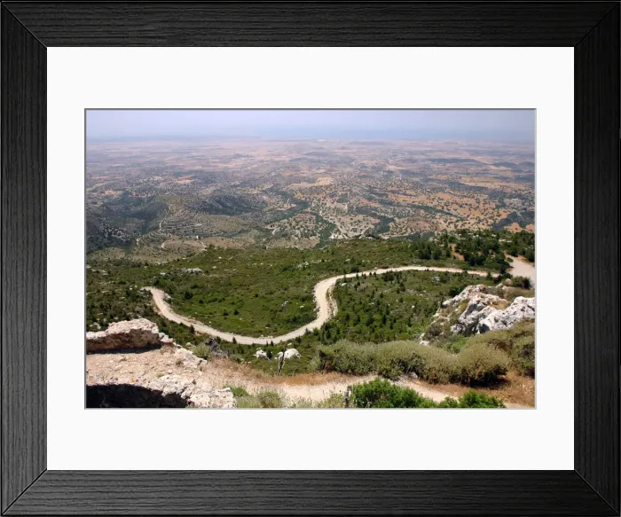 Framed Print : View from Kantara Castle, North Cyprus