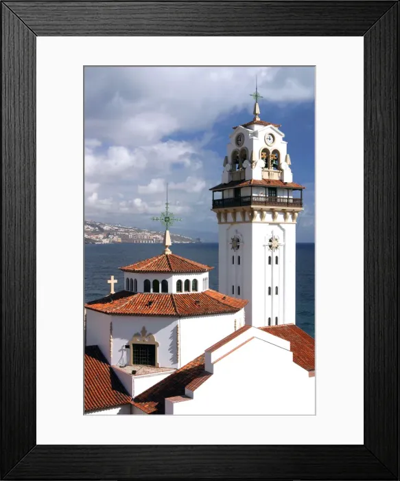 Framed Print : Church and bay, Candelaria, Tenerife, 2007 Framed Print : Church and bay, Candelaria, Tenerife, 2007