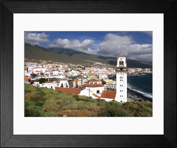 Framed Print : Church and bay, Candelaria, Tenerife, 2007 Framed Print : Church and bay, Candelaria, Tenerife, 2007