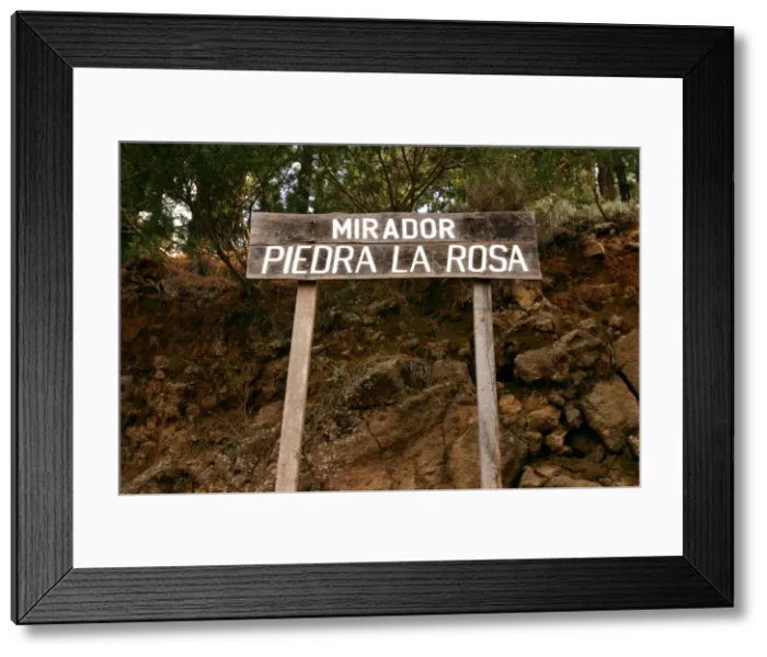 Framed Print : Mirador Piedra la Rosa, signpost, Tenerife, Canary Islands, 2007 Framed Print : Mirador Piedra la Rosa, signpost, Tenerife, Canary Islands, 2007