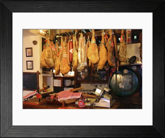 Framed Print : Hams for sale, Casa de Miranda, Puerto de la Cruz, Tenerife, Canary Islands, 2007 Framed Print : Hams for sale, Casa de Miranda, Puerto de la Cruz, Tenerife, Canary Islands, 2007